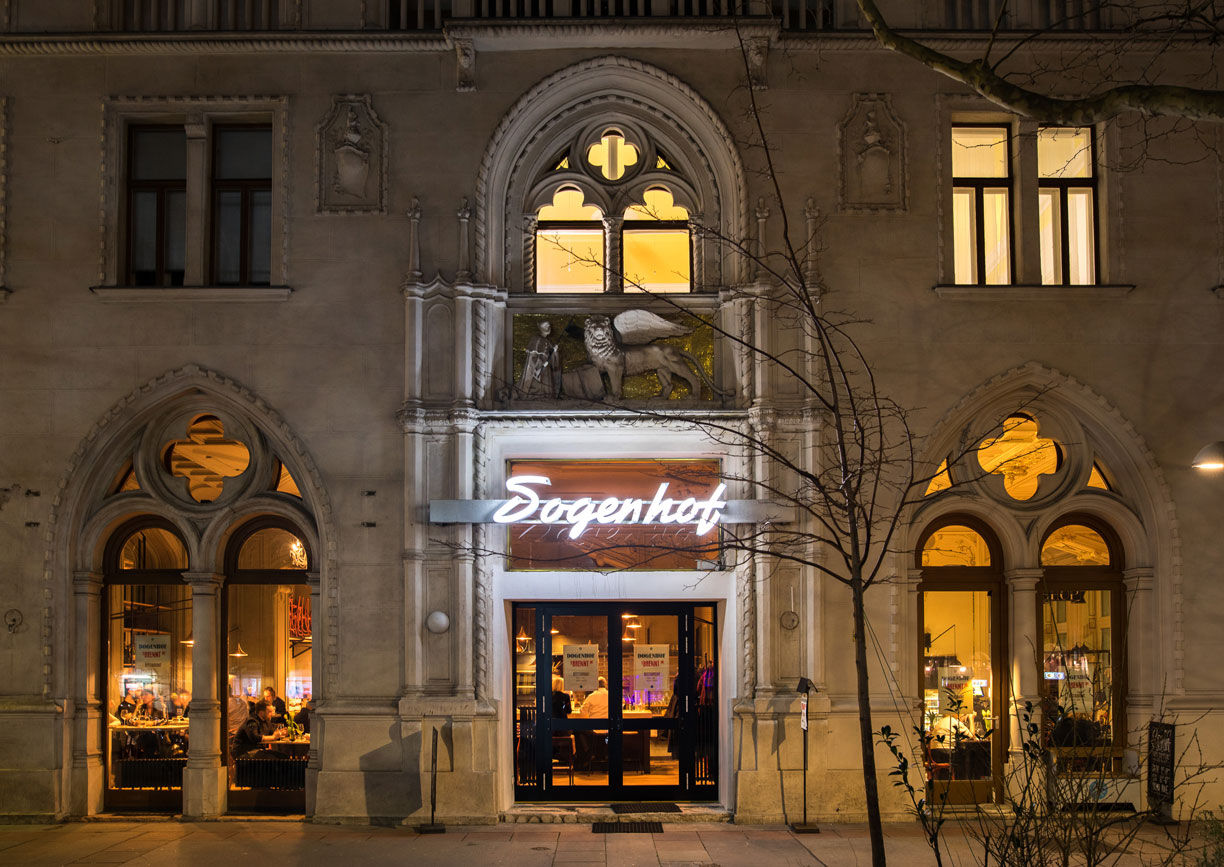 Dogenhof Restaurant Lokal Wien Supersense Praterstrasse Aussenansicht
