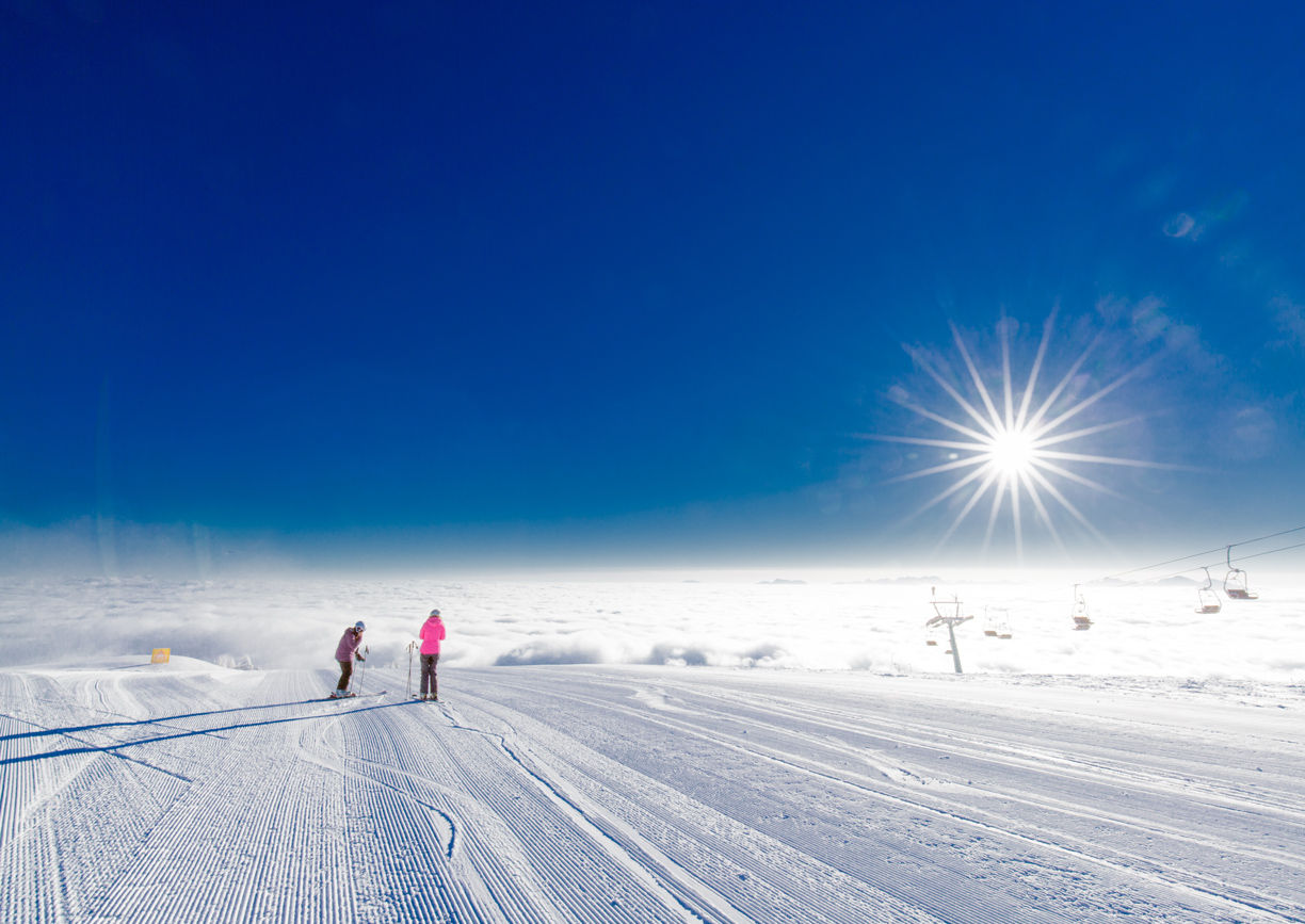 Skifahren Gerlitzen Alpe Skipiste Winter Schnee
